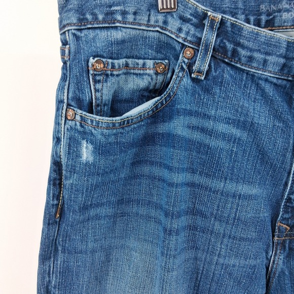 Banana Republic Dark‎ Blue Jeans Mens 36x34 Mid Rise Wide Leg Dark Wash Western - Picture 3 of 14
